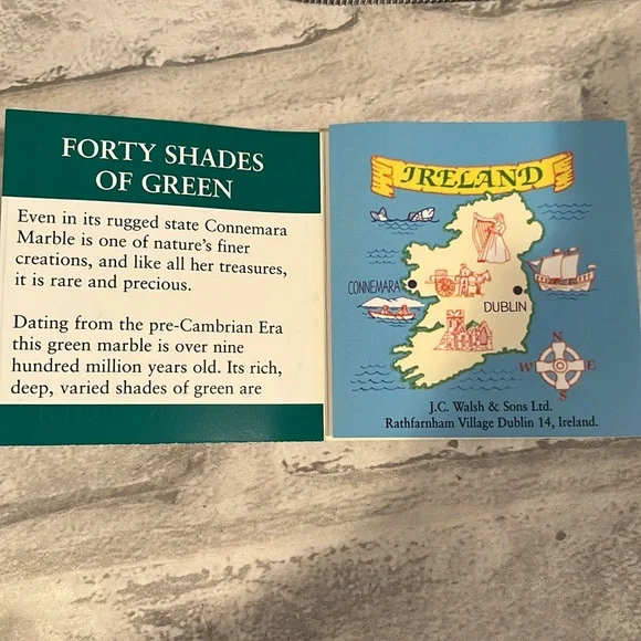 Connemara Marble cheeseboard with knife Irish green marble quality craftsmanship - Picture 5 of 9